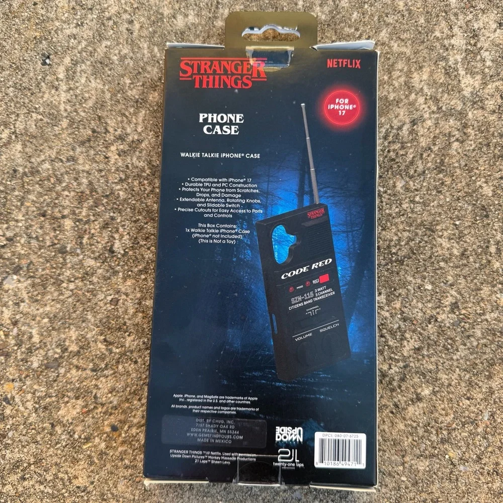 Stranger Things iPhone 17 WALKIE TALKIE Phone Case Code‎ Red NEW 2025
